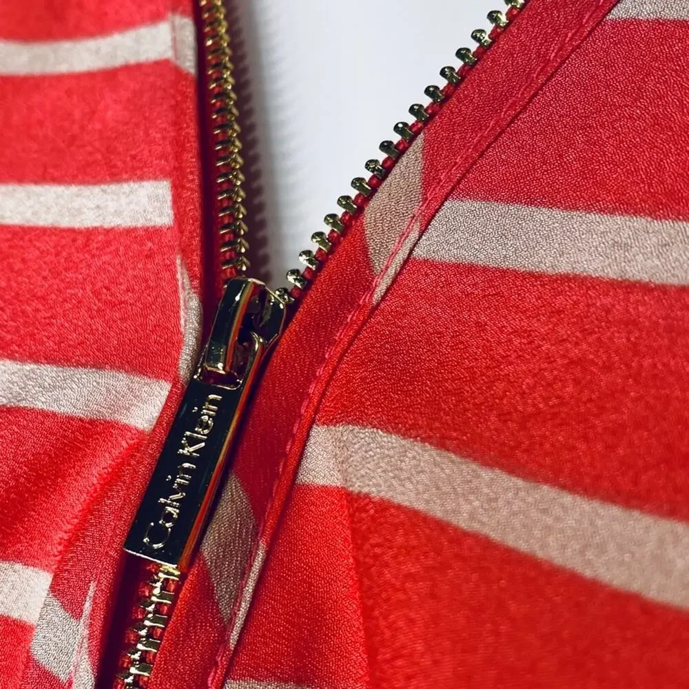 Calvin Klein striped top with zipper closure